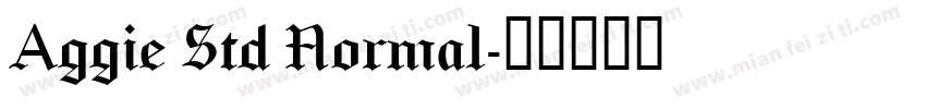 Aggie Std Normal字体转换